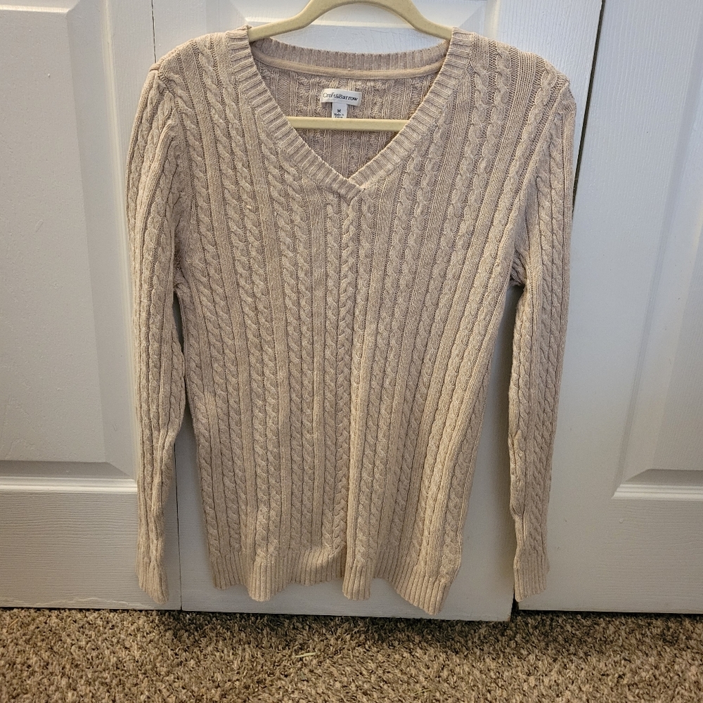 Croft & Borrow Tan Pullover Sweater